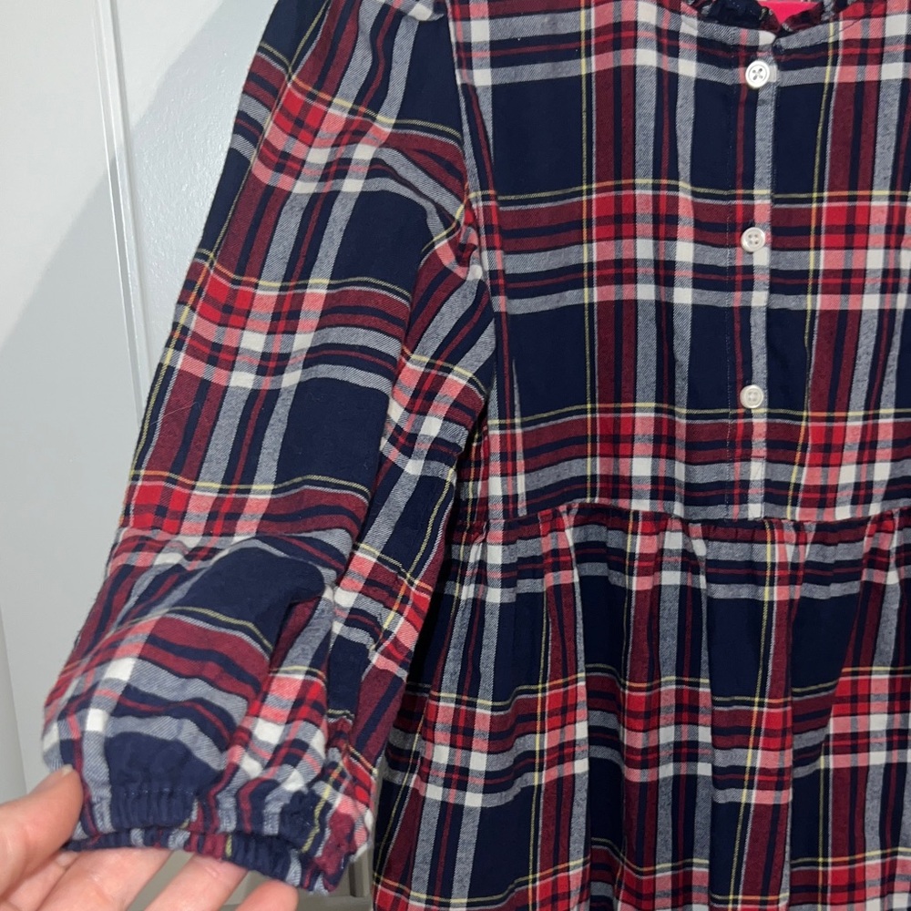 Crewcuts Classic Red and Blue Plaid Girls Dress - Size 10 - Picture 4 of 9